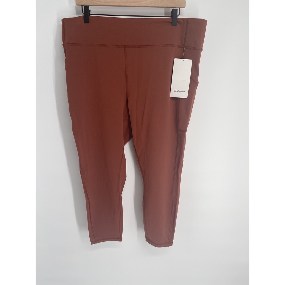 Lululemon Invigorate High Rise Leggings 25" Women‎ Size 20 Dark Terracotta New